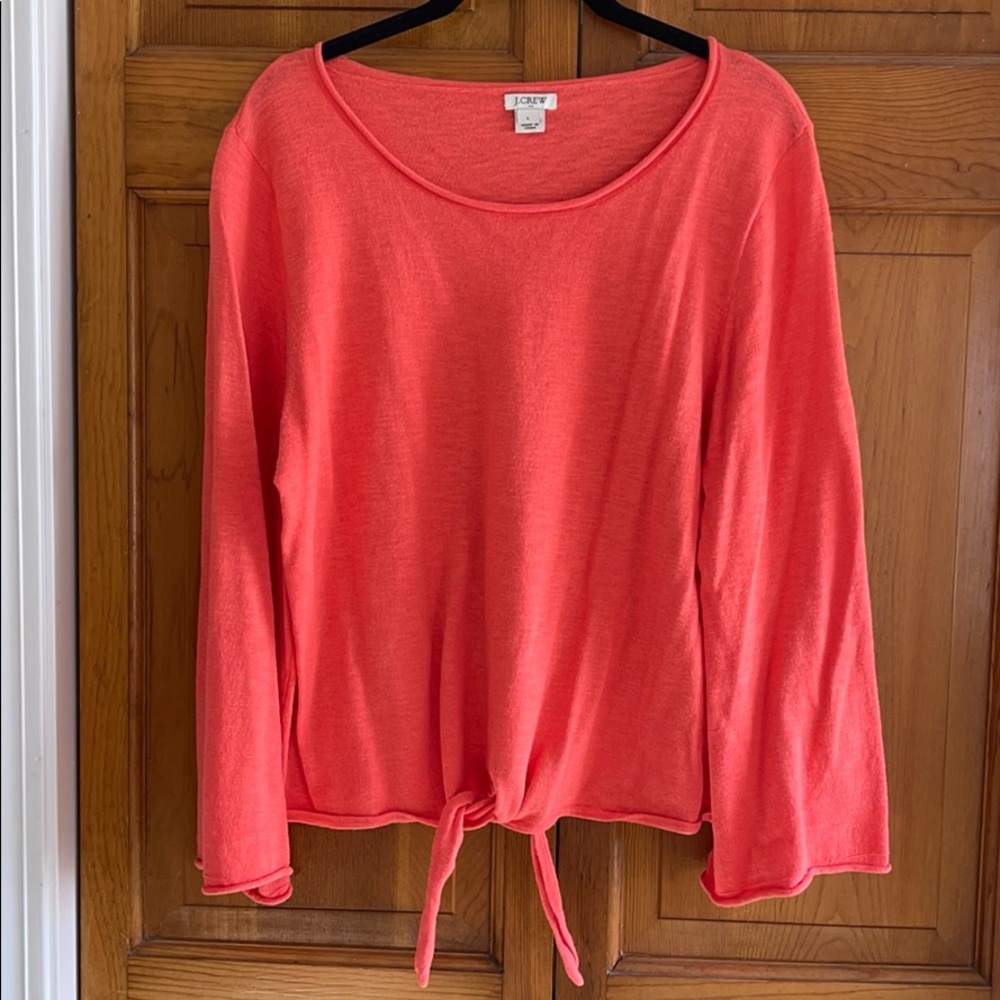 J. Crew Boatneck Tie-front Sweater